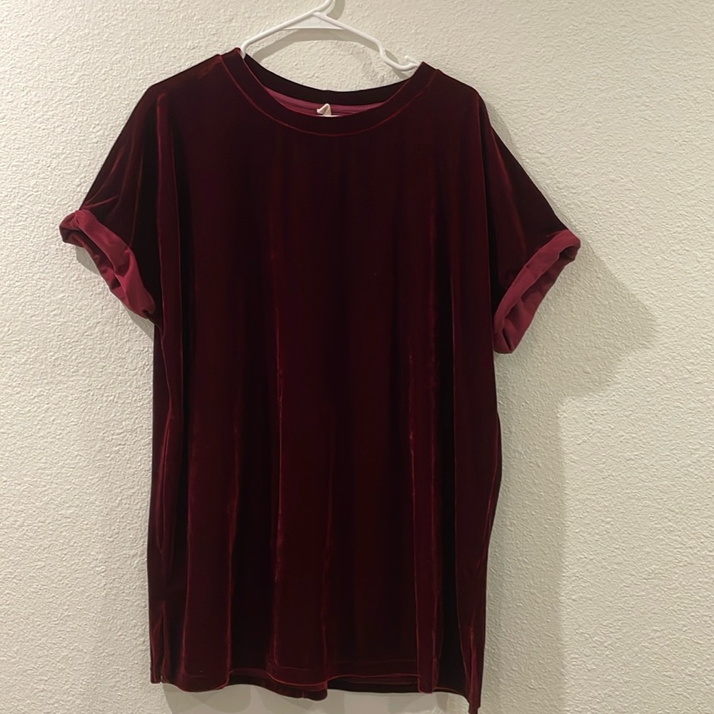 Velvet oversized shirt